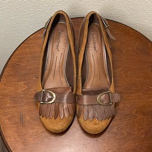Brown suede wedges (size 11)